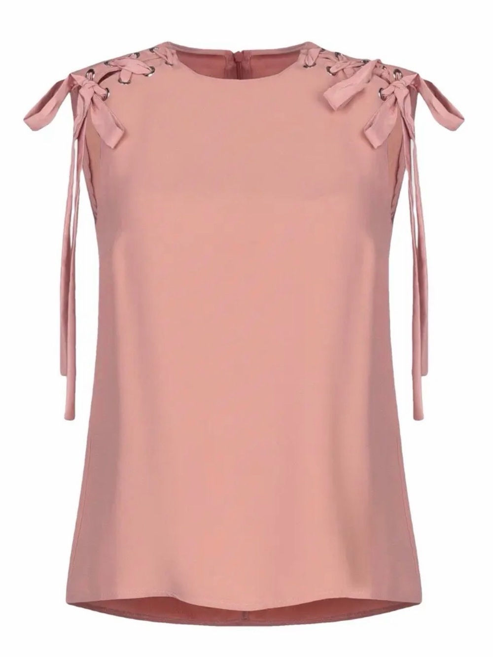 RED Valentino Sleeveless Tie-Shoulder Camisole in Dusty Pink